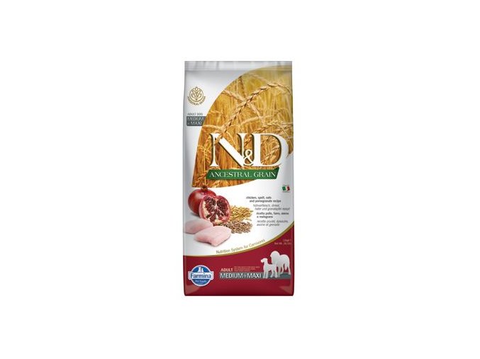 N&D LG DOG Adult M/L Chicken & Pomegranate 12kg