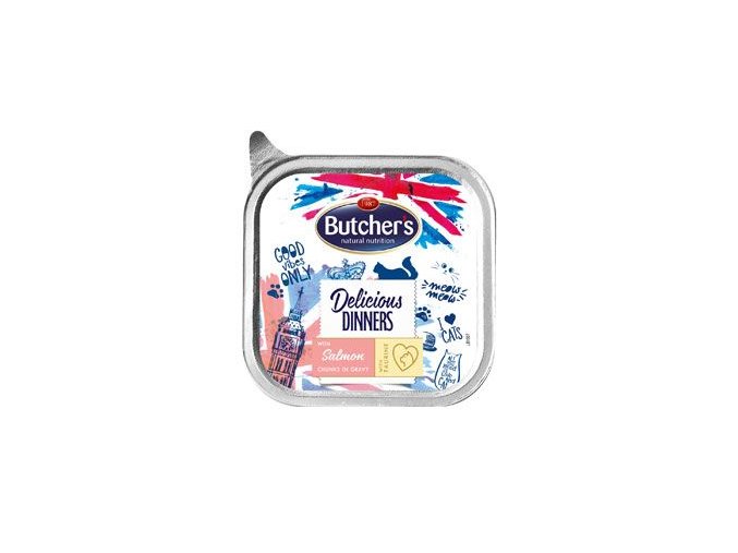 Butcher's Cat Pro Series Del.Dinner losos vanička 100g