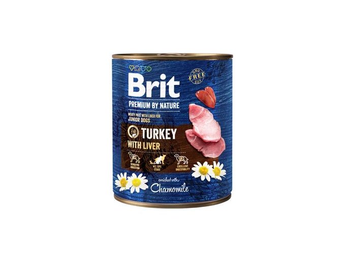 Brit Premium Dog by Nature konz Turkey & Liver 800g
