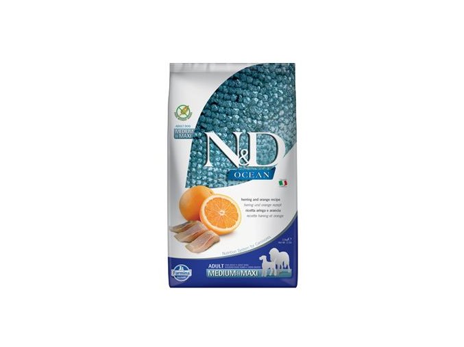 N&D OCEAN DOG Adult M/L Herring & Orange 2,5kg