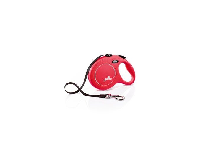 Vodítko FLEXI Classic NEW L pásek 8m/50kg červená