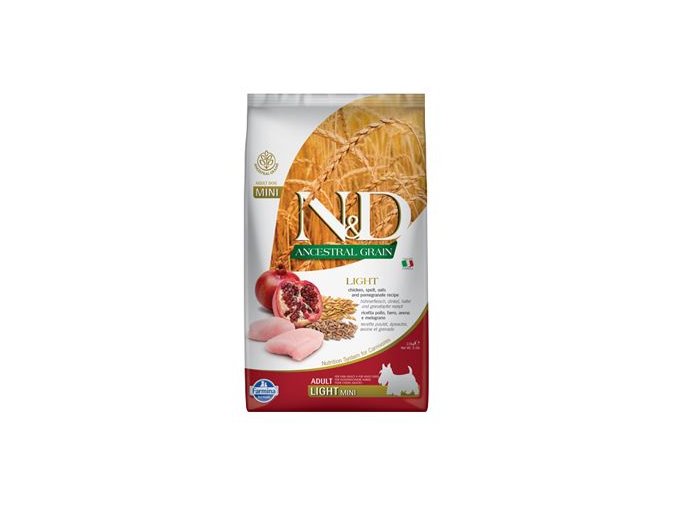 N&D LG DOG Light Mini Chicken & Pomegr 2,5kg