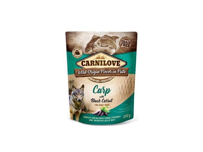 Carnilove Dog Pouch Paté Carp & Black Carrot 300g