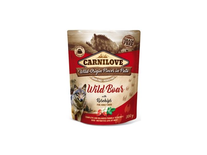 Carnilove Dog Pouch Paté Wild Boar & Rosehips 300g