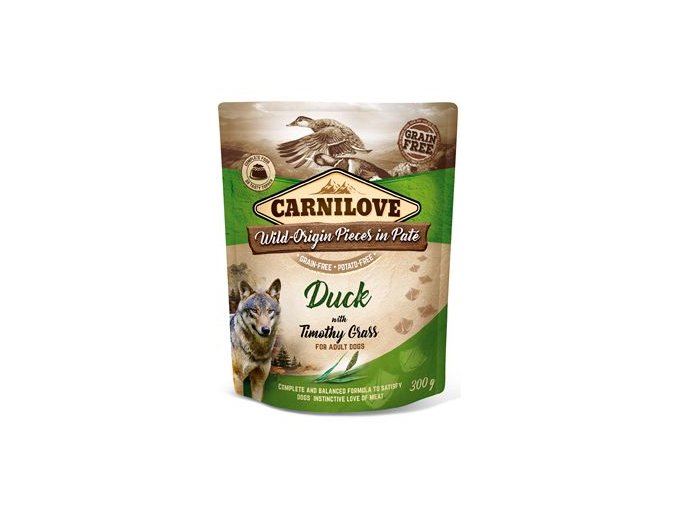 Carnilove Dog Pouch Paté Duck & Timothy Grass 300g