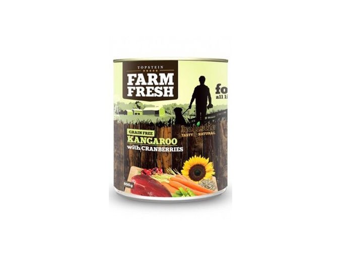 Farm Fresh Dog Kangaroo with Cranberries konzerva 800g