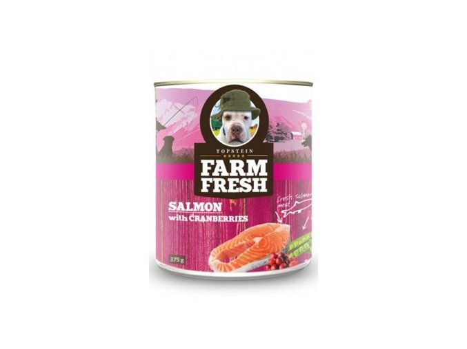 Farm Fresh Dog Salmon with Cranberries konzerva 375g