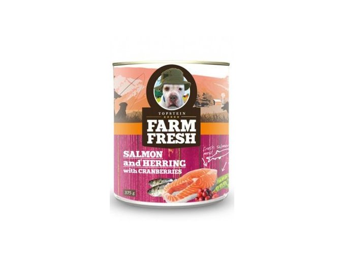 Farm Fresh Dog Salmon&Herring+Cranberries konzer 375g