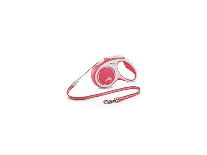 Vodítko FLEXI Comfort M lanko 5m/20kg červená NEW