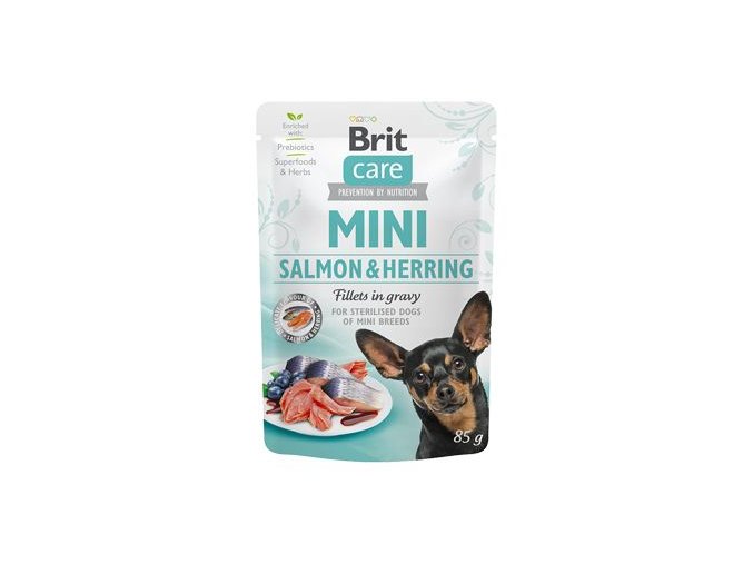 Brit Care Dog Mini Salmon&Herring steril fillets 85g