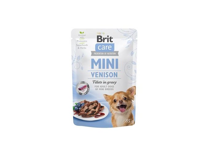 Brit Care Dog Mini Venison fillets in gravy 85g