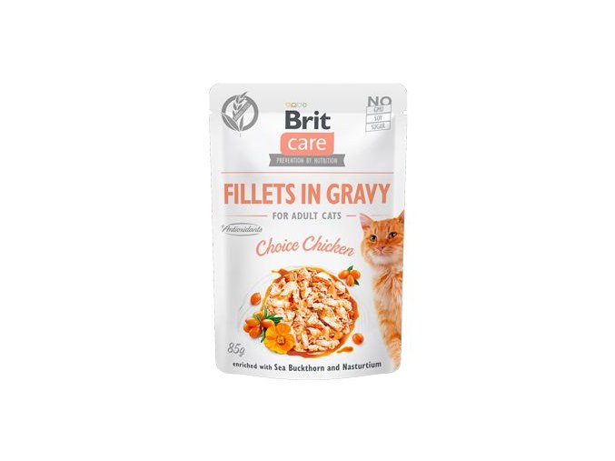 Brit Care Cat Fillets in Gravy Choice Chicken 85g