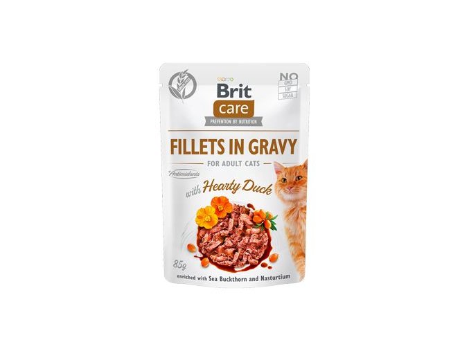 Brit Care Cat Fillets in Gravy Hearty Duck 85g