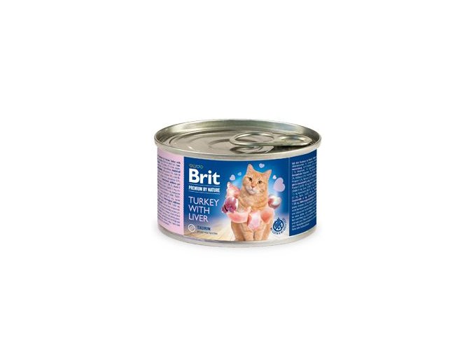 Brit Premium Cat by Nature konz Turkey&Liver 200g