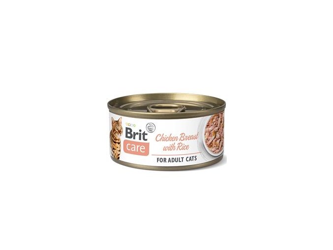 Brit Care Cat konz Fillets Breast&Rice 70g