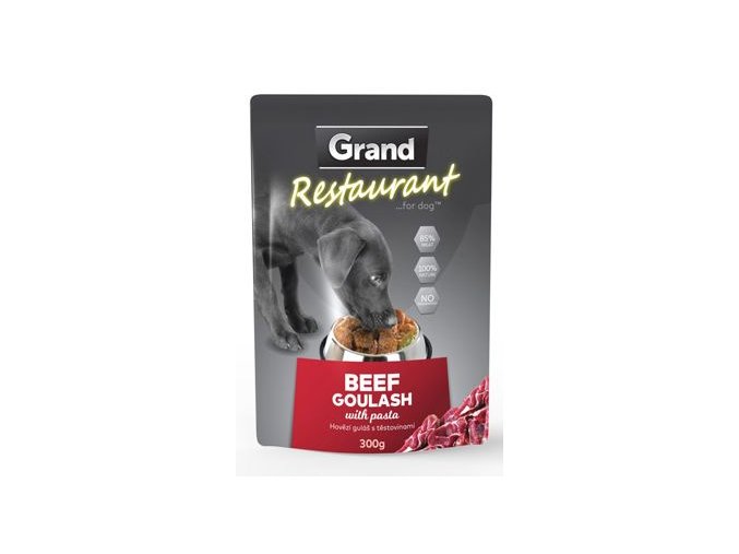 GRAND kaps. deluxe pes Restaur. hovězí guláš 300g