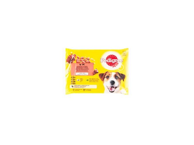 Pedigree kapsa Adult hovězí/drůbeží v želé 4x100g