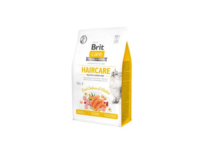 Brit Care Cat GF Haircare Healthy&Shiny Coat 0,4kg