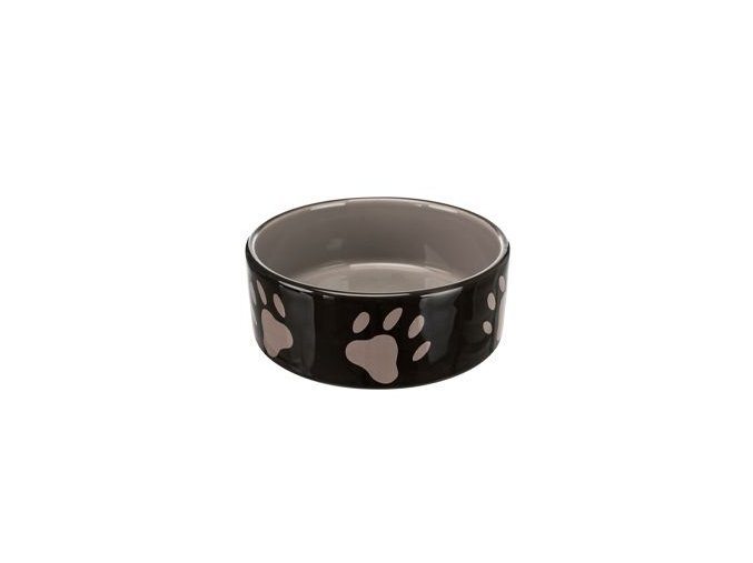 Miska keramická pes s béž.tlapkami Hnědá 0,8l 16cm TR