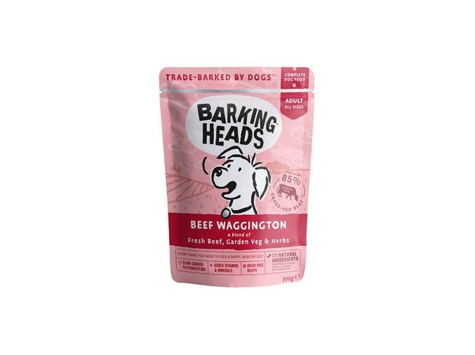 BARKING HEADS Beef Waggington kapsička 300g