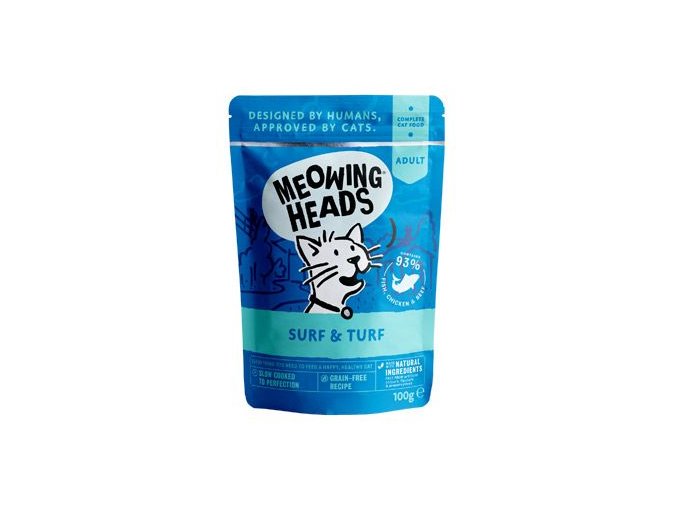 MEOWING HEADS Surf & Turf kapsička 100g