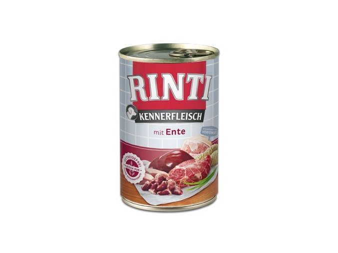 Rinti Dog Kennerfleisch konzerva kachní srdce 400g