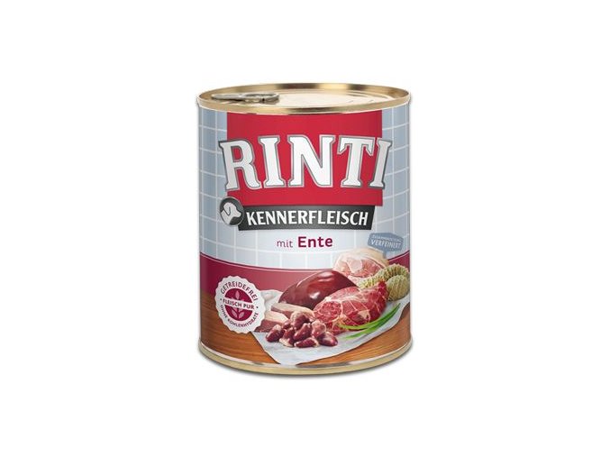 Rinti Dog Kennerfleisch konzerva kachní srdce 800g