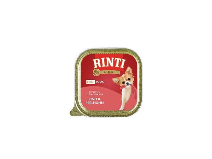 Rinti Dog Gold Mini vanička hovězí+perlička 100g