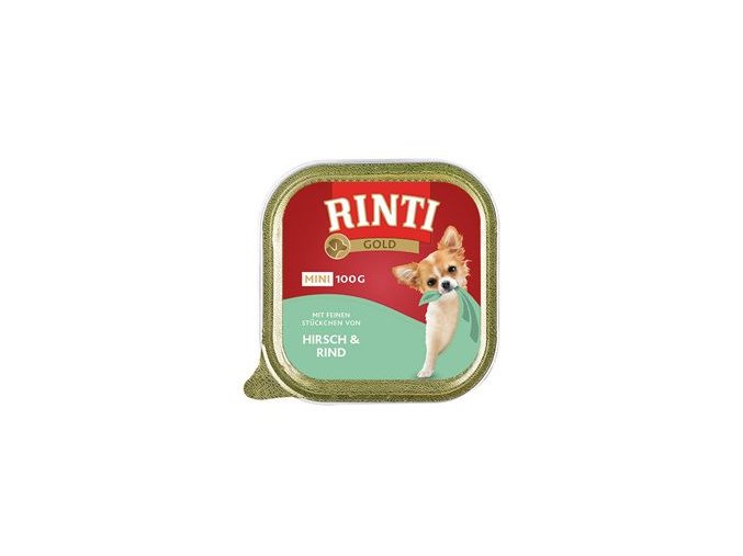 Rinti Dog Gold Mini vanička jelen+hovězí 100g