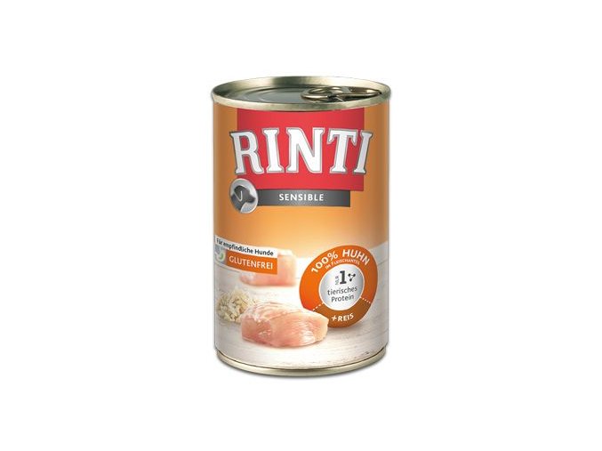 Rinti Dog Sensible konzerva kuře+rýže 400g