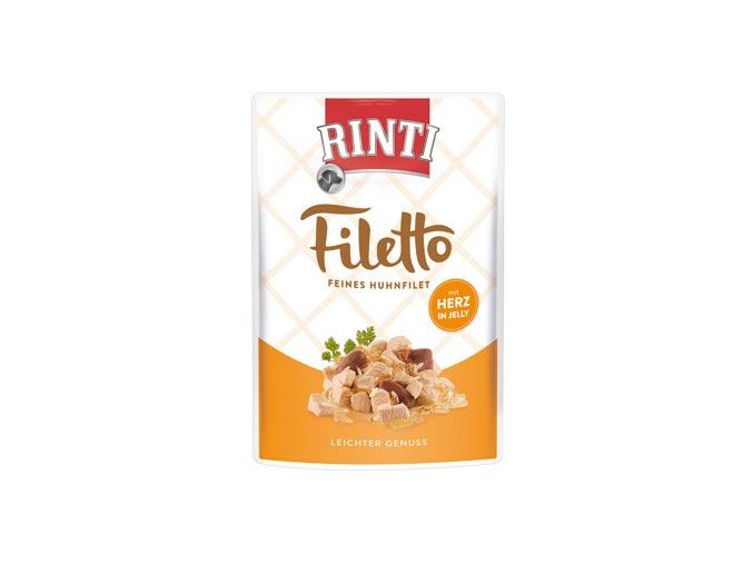 Rinti Dog Filetto kapsa kuře+kuřecí srdce v želé 100g