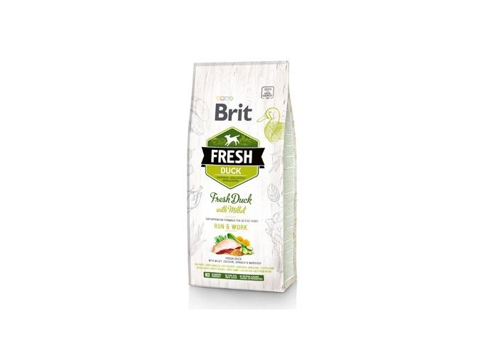 Brit Fresh Dog Duck & Millet Active Run & Work 2,5kg