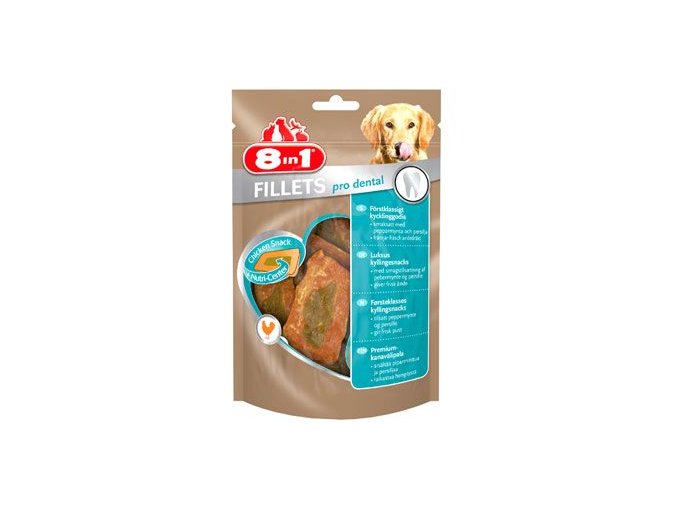 Pochoutka 8in1 Fillets pro dental S 80g (svěží dech)