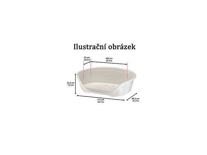 Pelech plast SIESTA DLX 4 modrý 61,5x45x21,5cm FP 1ks