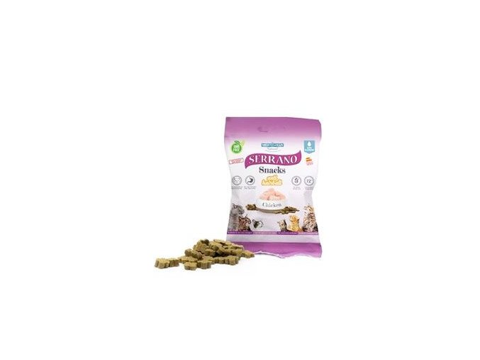 Serrano Snack for Cat-Chicken-AntiHairball 50g