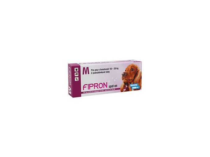 Fipron 134mg Spot-On Dog M sol 3x1,34ml