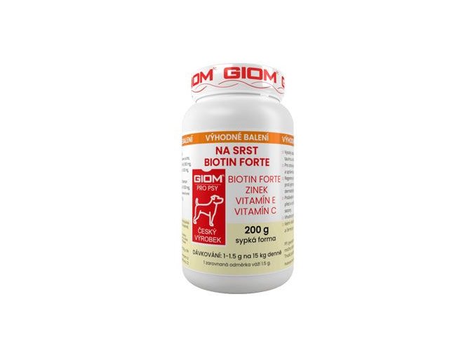 Giom pes Na srst Biotin FORTE 200g plv