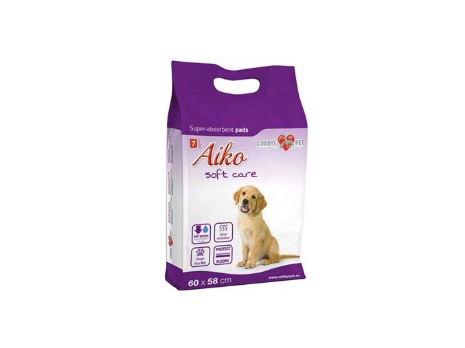 Podložka absorbční pro psy Aiko Soft Care 60x58cm 7ks