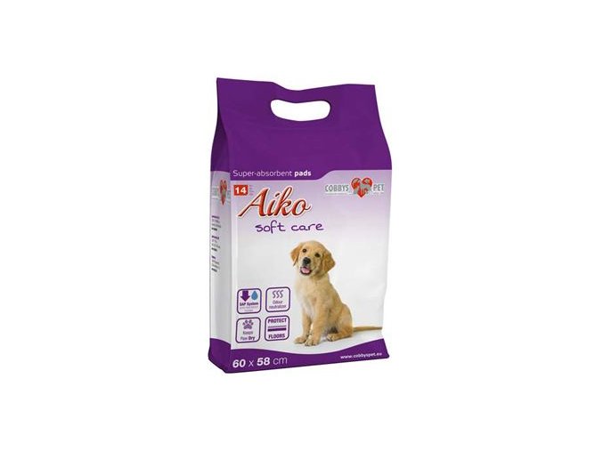 Podložka absorbční pro psy Aiko Soft Care 60x58cm 14ks