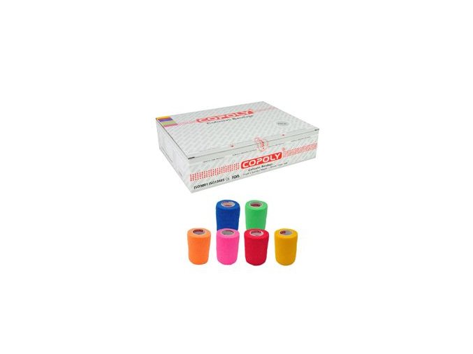 Obinadlo elast. CoPoly 5cm x 4,6m MIX NEON 12ks