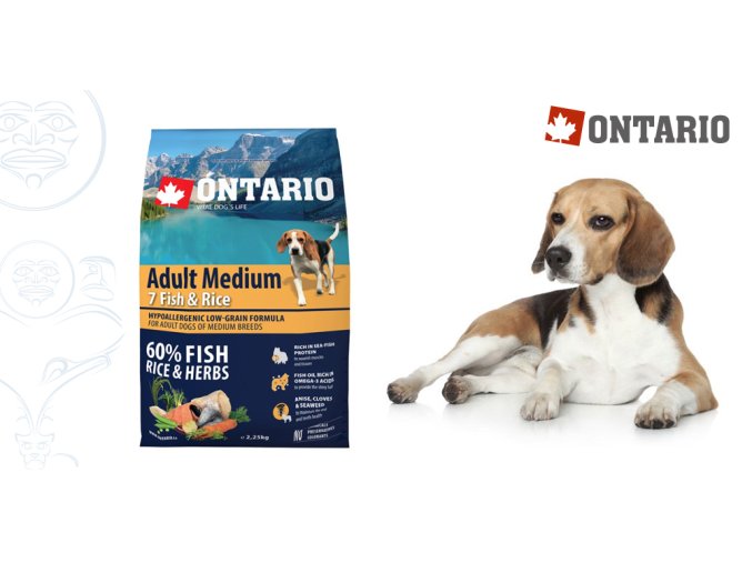 Ontario Adult Medium Fish & Rice 2,25 kg