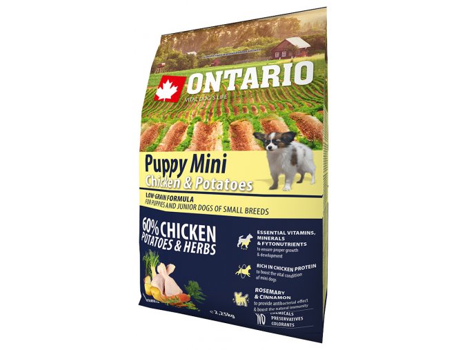 ontario puppy mini chicken potatoes 2 25 kg original