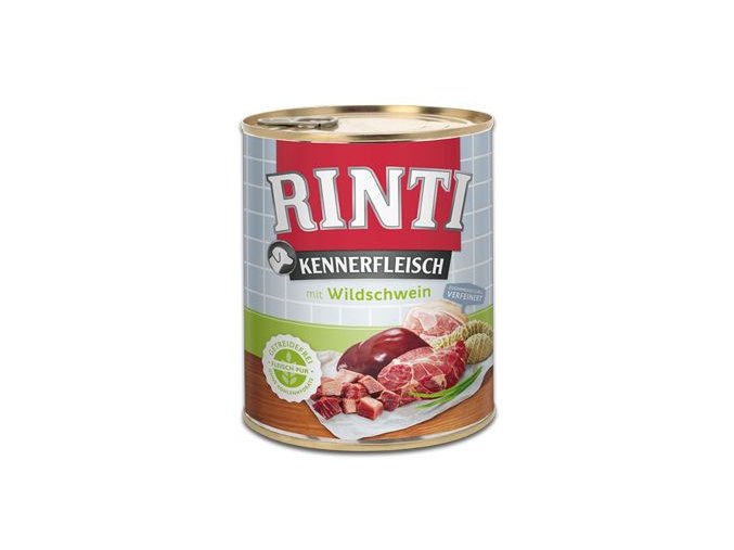 Rinti Dog Kennerfleisch konzerva divočák 800g