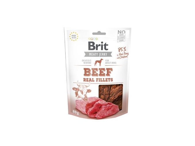 Brit Jerky Beef Fillets 80g