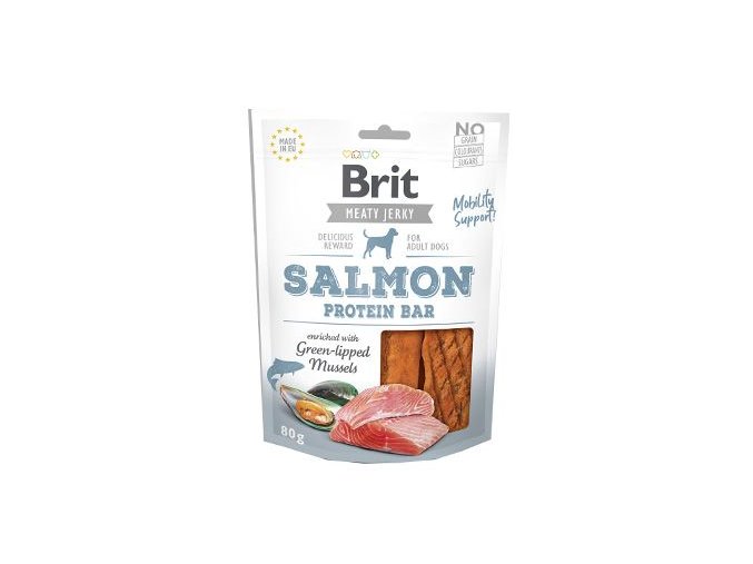 Brit Jerky Salmon Protein Bar 80g