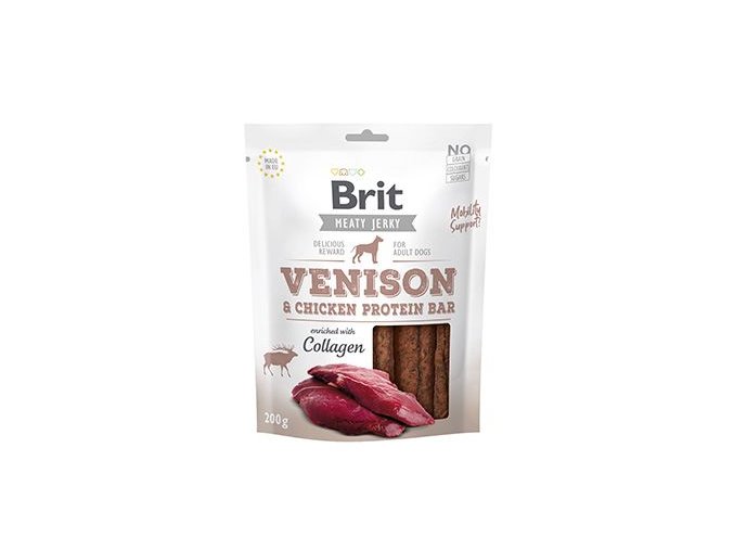Brit Jerky Venison Protein Bar 200g