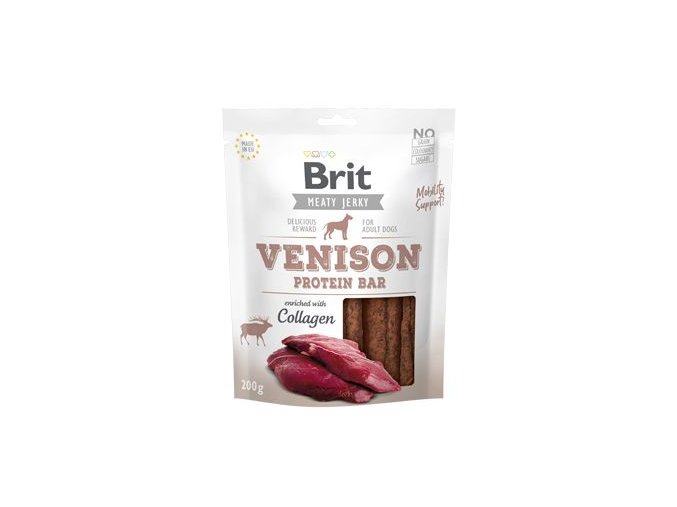 Brit Jerky Venison Protein Bar 200g