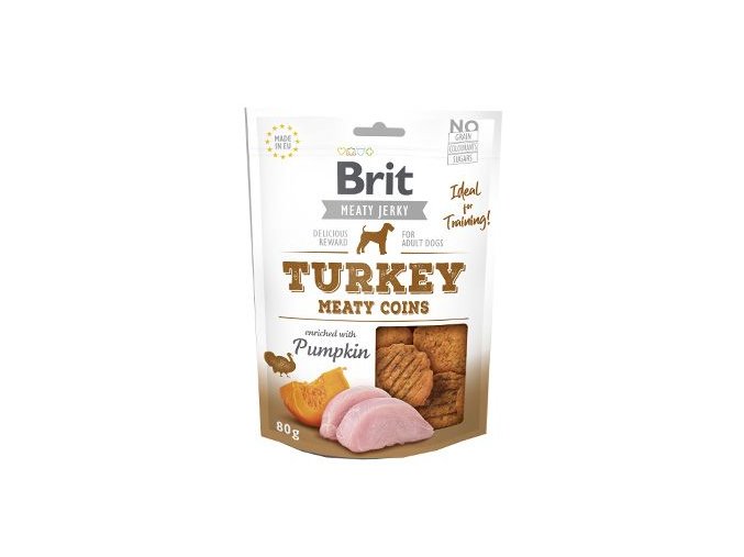 Brit Jerky Turkey Meaty Coins 80g