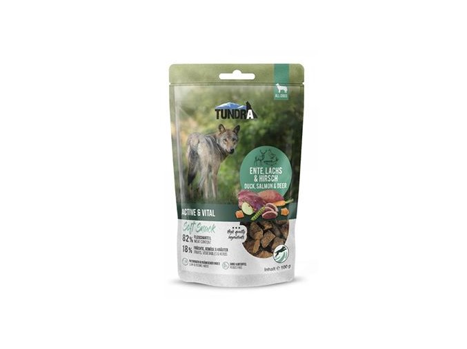 TUNDRA dog snack Duck, Salmon, Game Active&Vital 100g