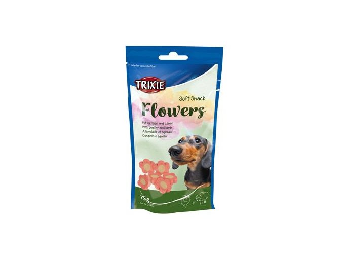 Trixie Flowers jehněč/kuřecí kytičky pro psy 75g TR